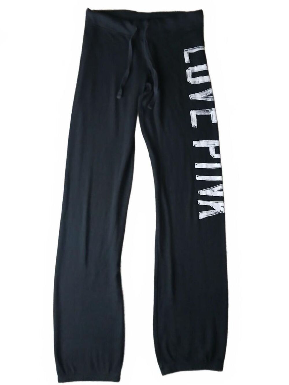 PINK Victoria's Secret 2012 Joggers XS SEE INFO!!!! Black Lounge Pants E/91